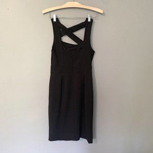 ALI & JAY BLACK SLEEVELESS STRAPPY COCKTAIL DRESS
